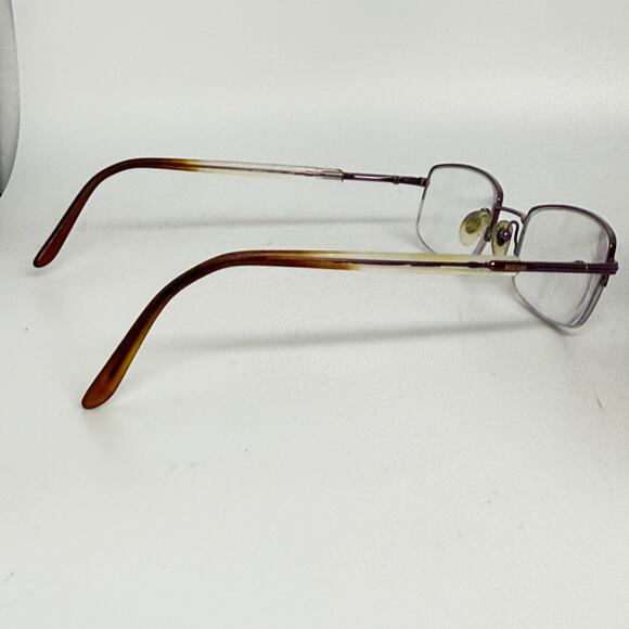 Moschino Eyeglasses Frame Purple Half Rim Metal‎ H17895 main image 3